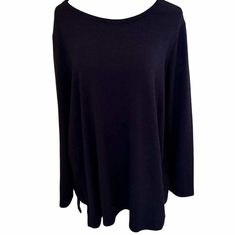 Chico's Black Long Sleeve Ultimate Tee 3(XL)